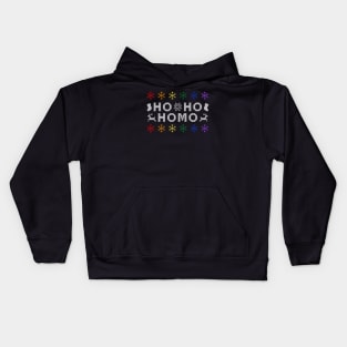 Ho Ho Homo Ugly Sweater (Rainbow) Kids Hoodie